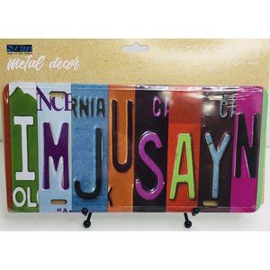 IM JUSAYN License Plate Sign Metal - Home Decor - Bar - Garage Decor  6" x 12"
